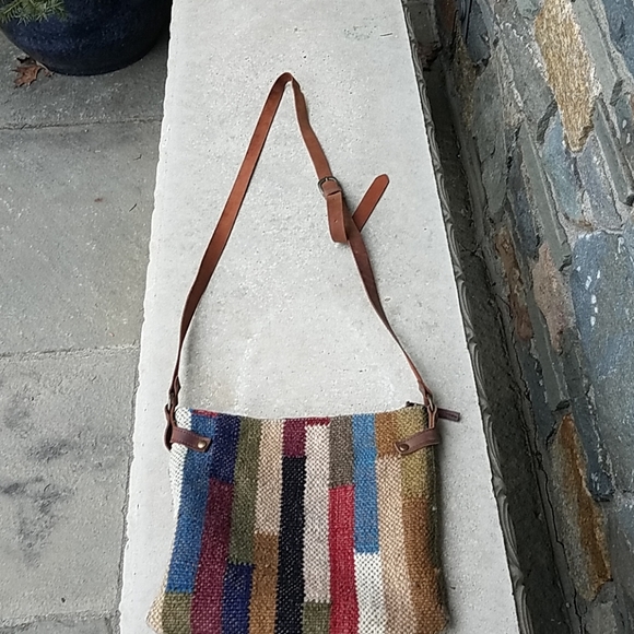 Vintage kilim wool  patchwork crossbody bag - Picture 5 of 8